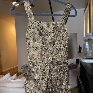 Alice + Olivia black and gold cocktail dress